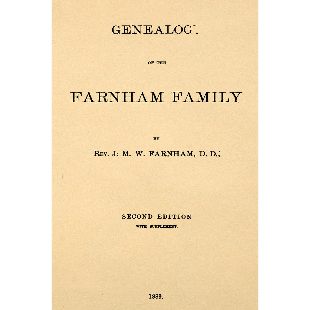 Genealogy of the Farnham Family