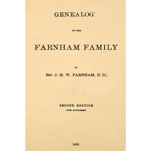 Genealogy of the Farnham Family