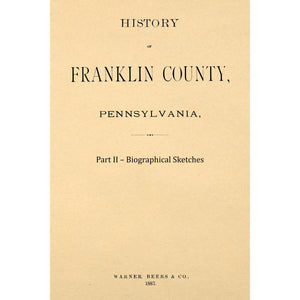 History Of Franklin County Pennsylvania