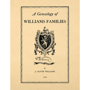 A genealogy of Williams families