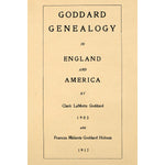 Goddard genealogy in England and America