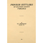 Pioneer settlers of Grayson County, Virginia