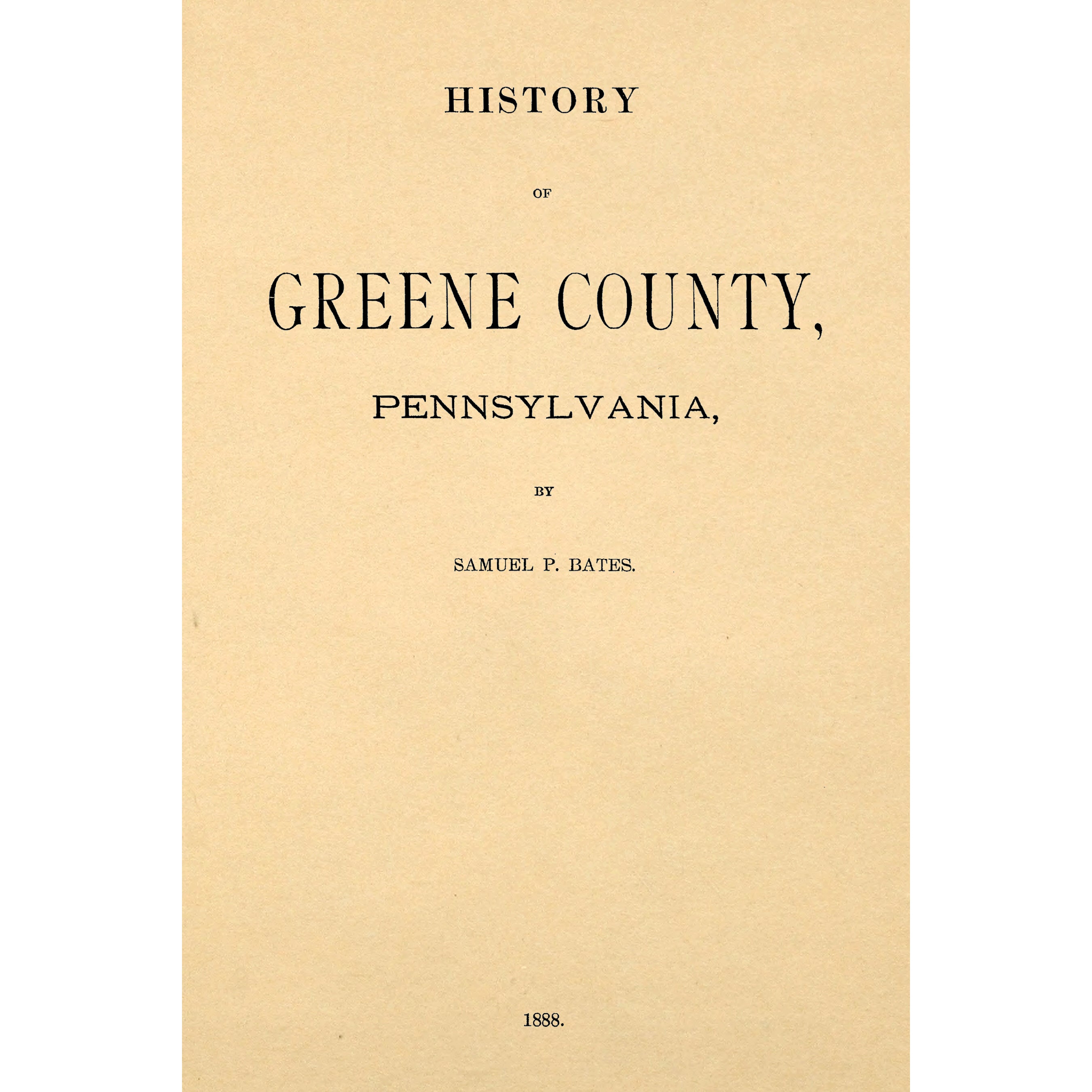 History of Greene County, Pennsylvania - Biographical Section