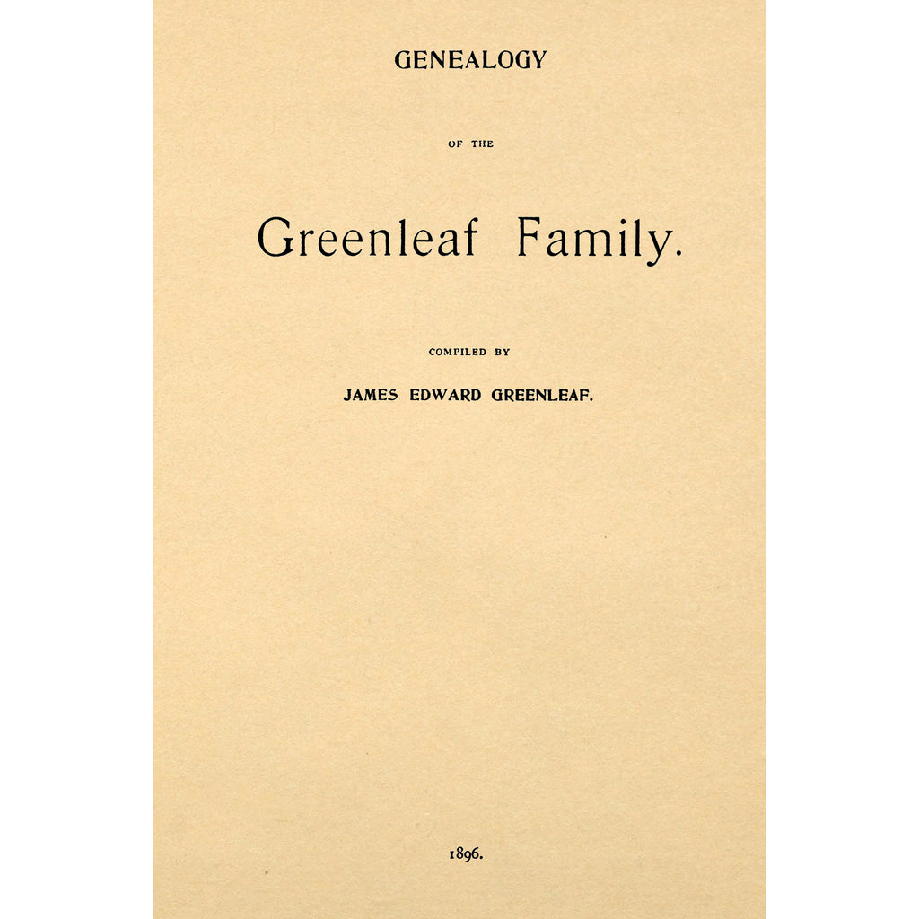 Genealogy of the Greenleaf Family
