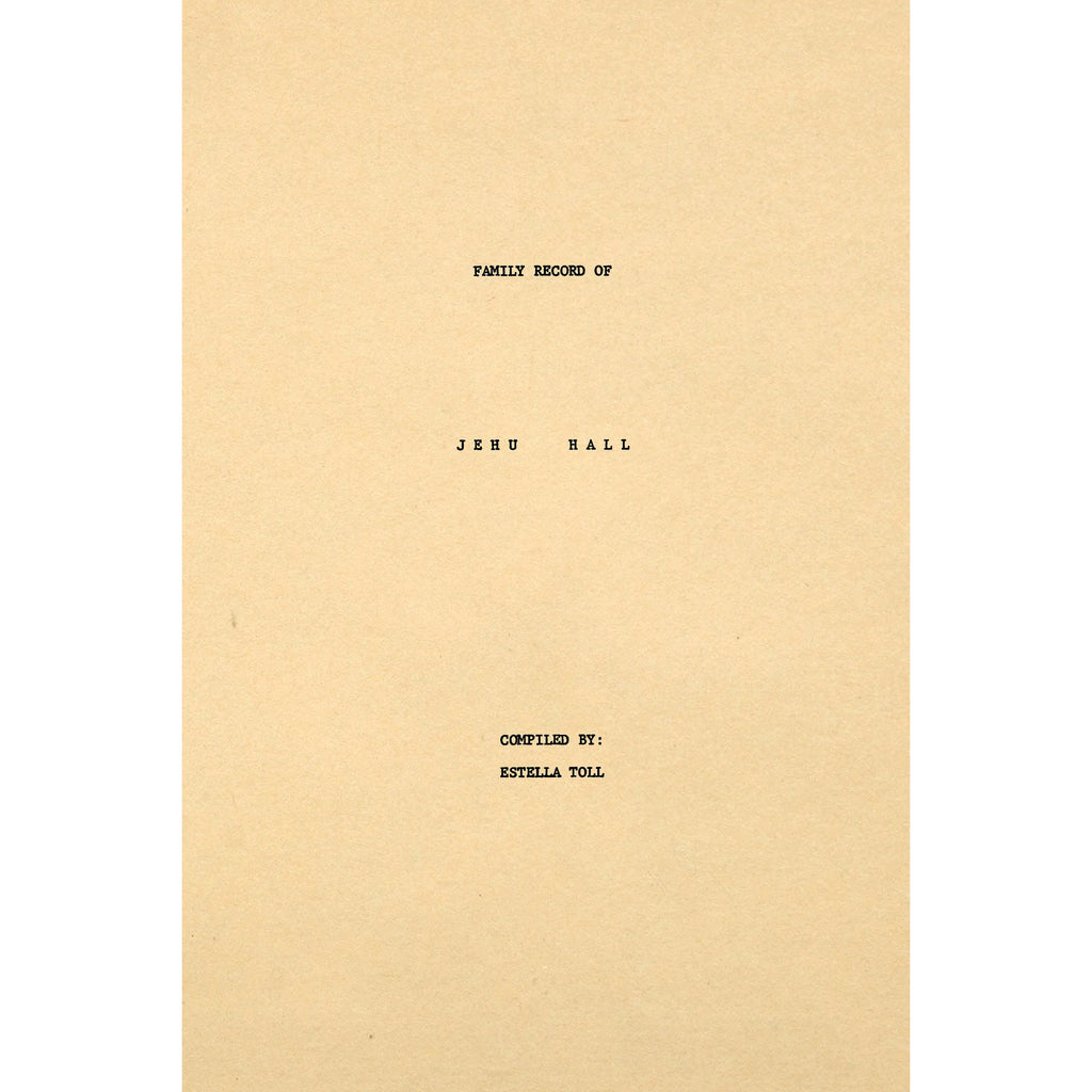 Family record of Jehu Hall