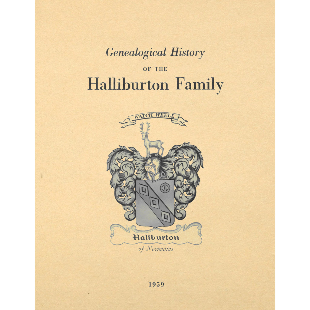 Genealogical History of the Halliburton Family