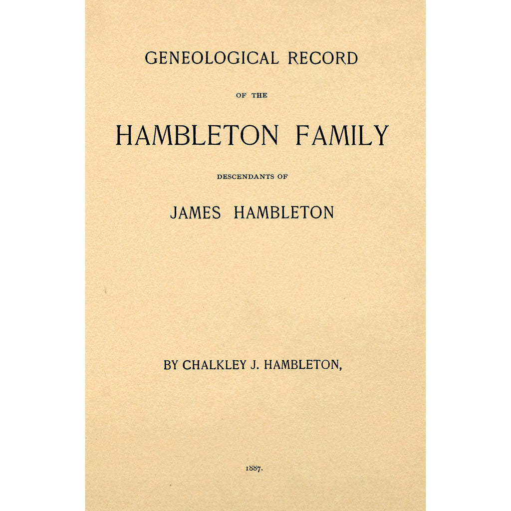Geneological record of the Hambleton family