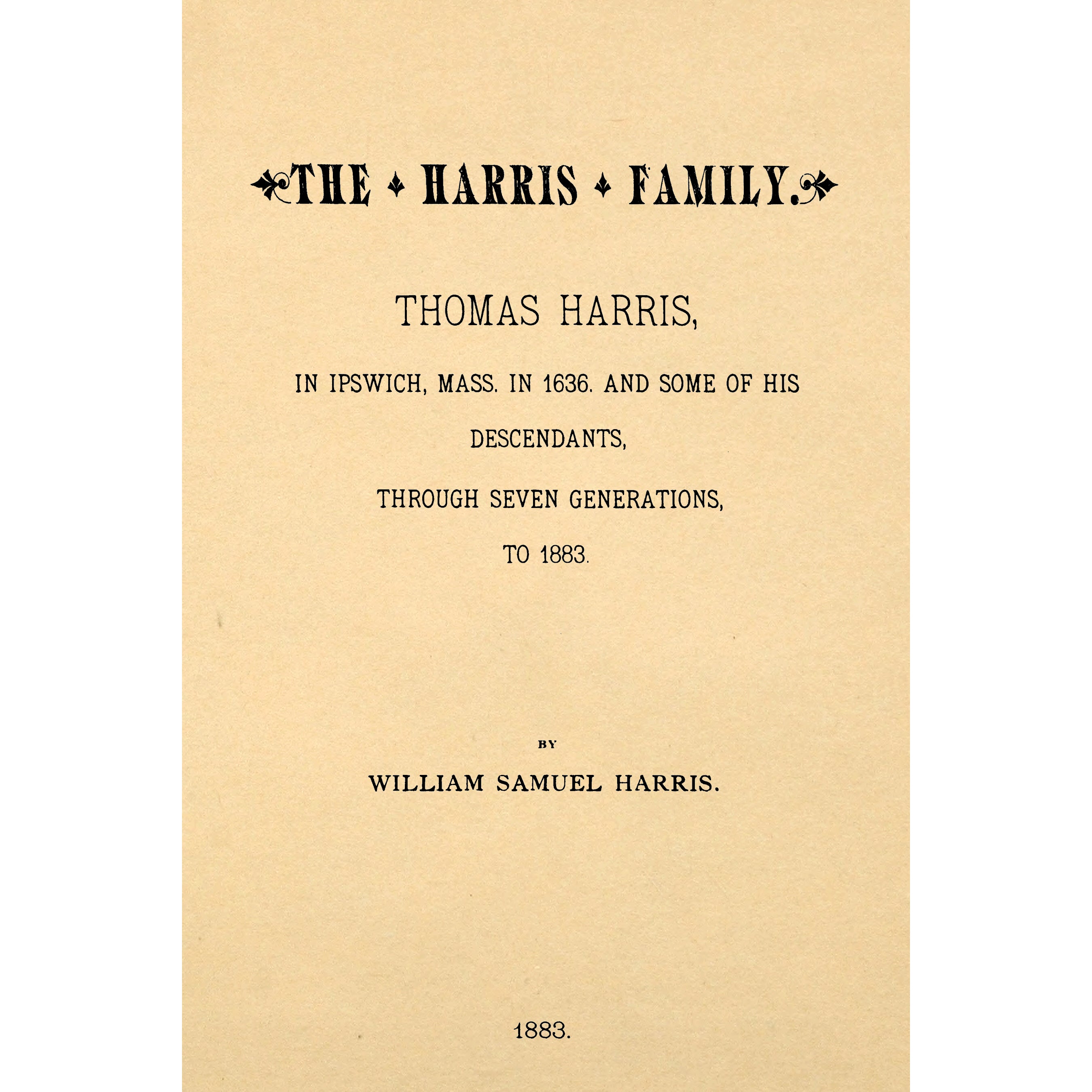 The Harris Family,  Thomas Harris,