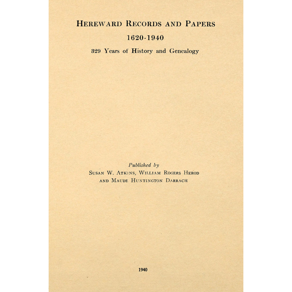 Hereward Records and Papers