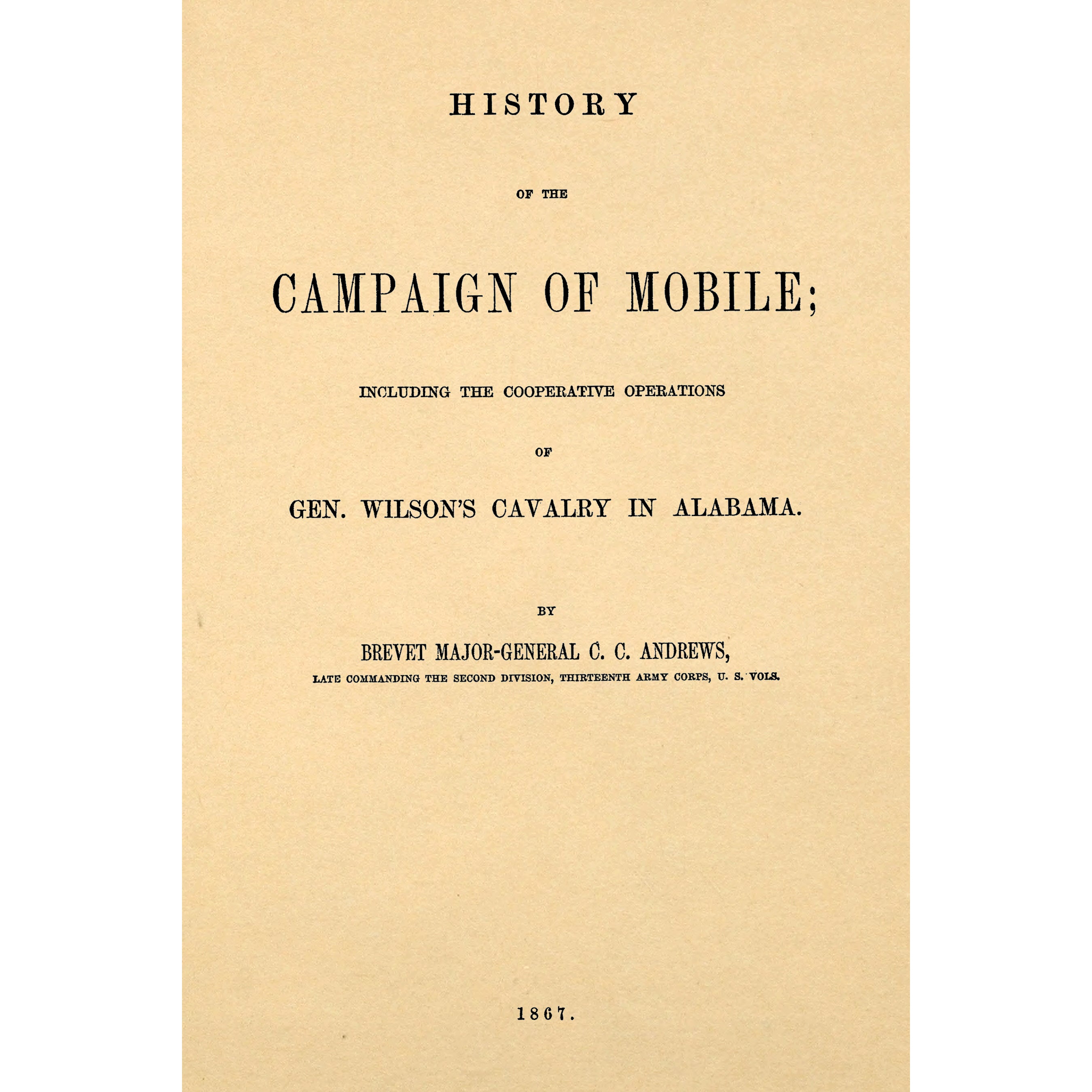 History of the campaign of Mobile.