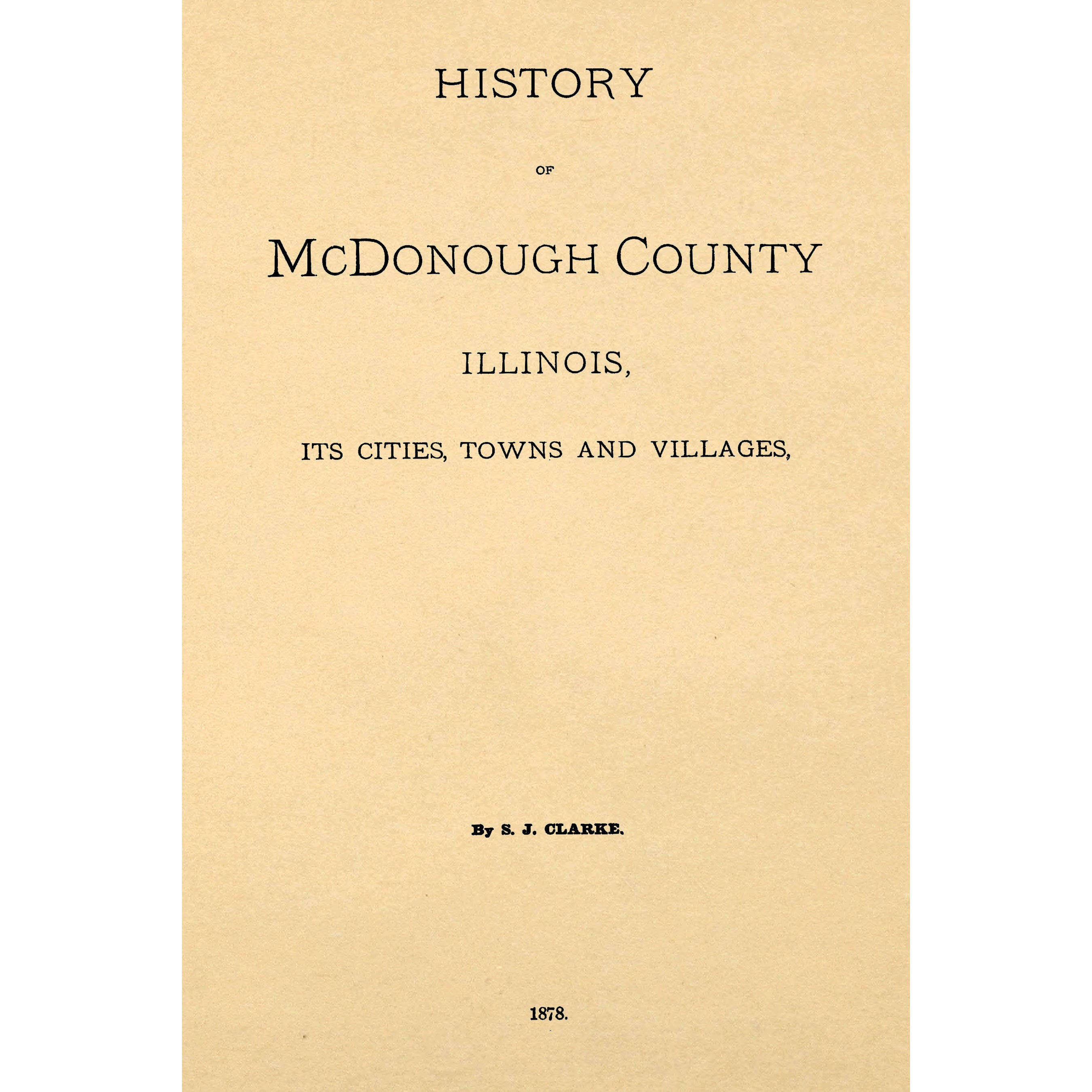 History of McDonough county, Illinois