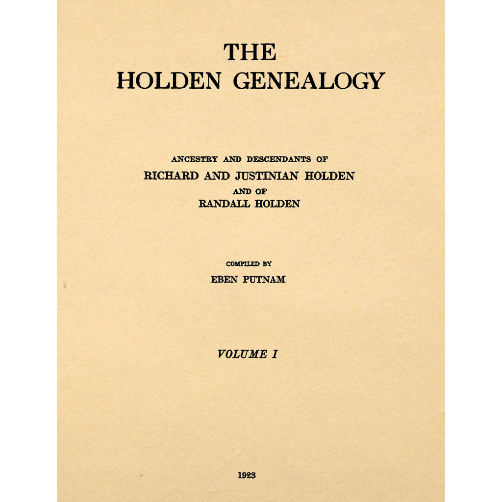 The Holden Genealogy