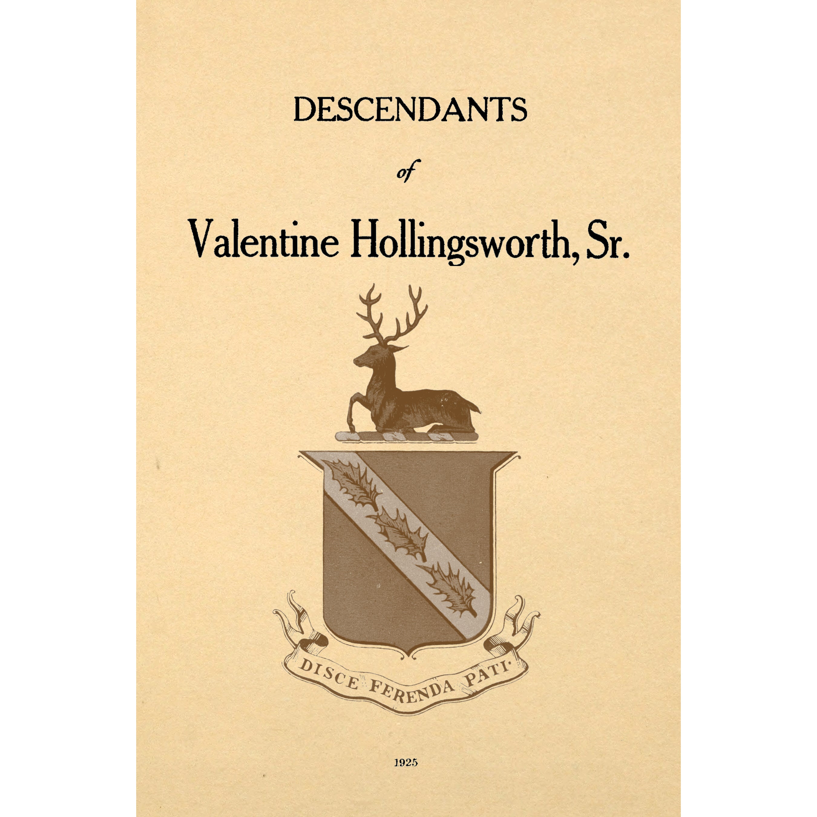 Descendants of Valentine Hollingsworth, Sr.