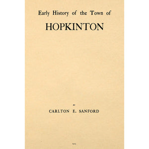 Early History of the Town of Hopkinton [ New York];