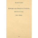 History Of Howard And Chariton Counties, Missouri
