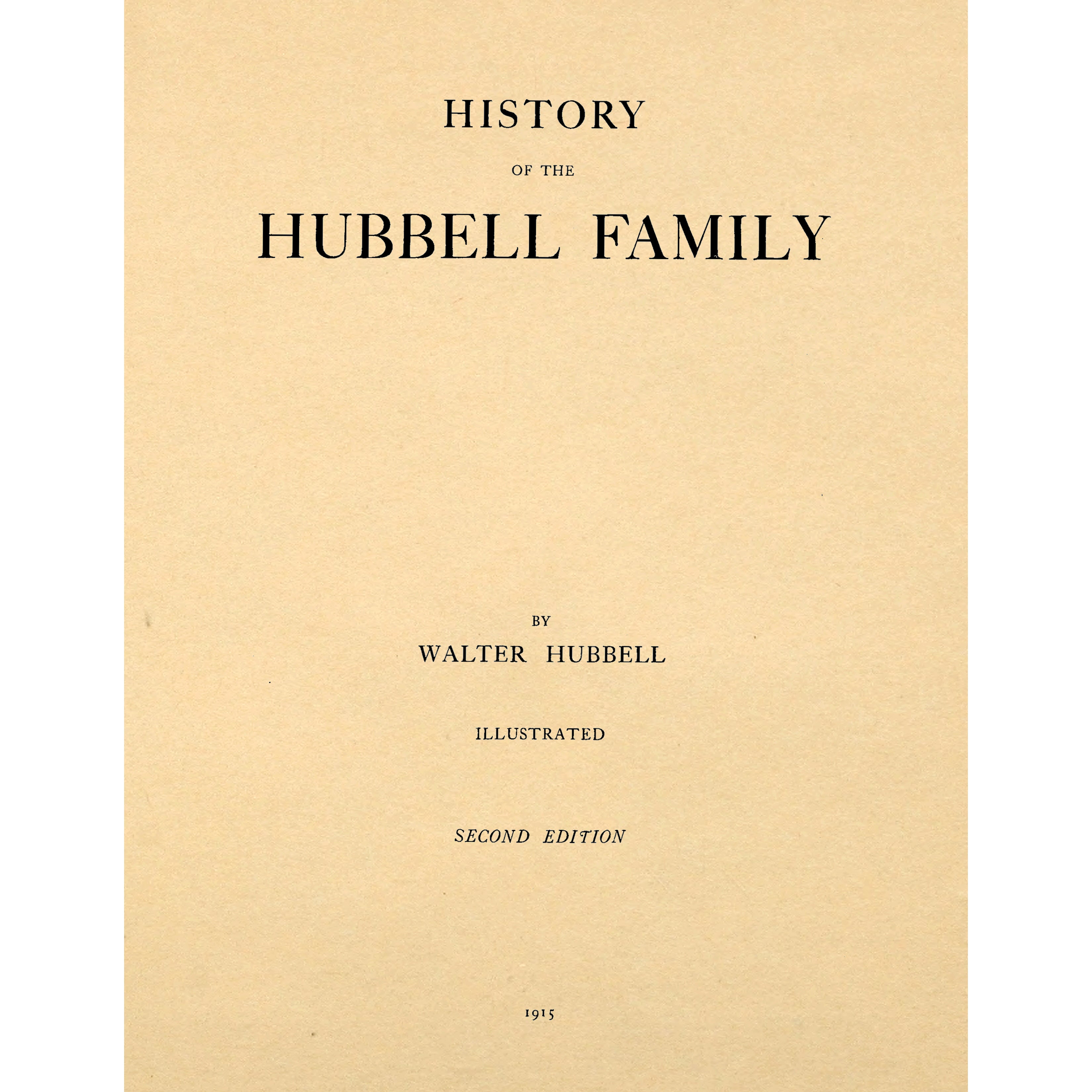 History of the Hubbell family