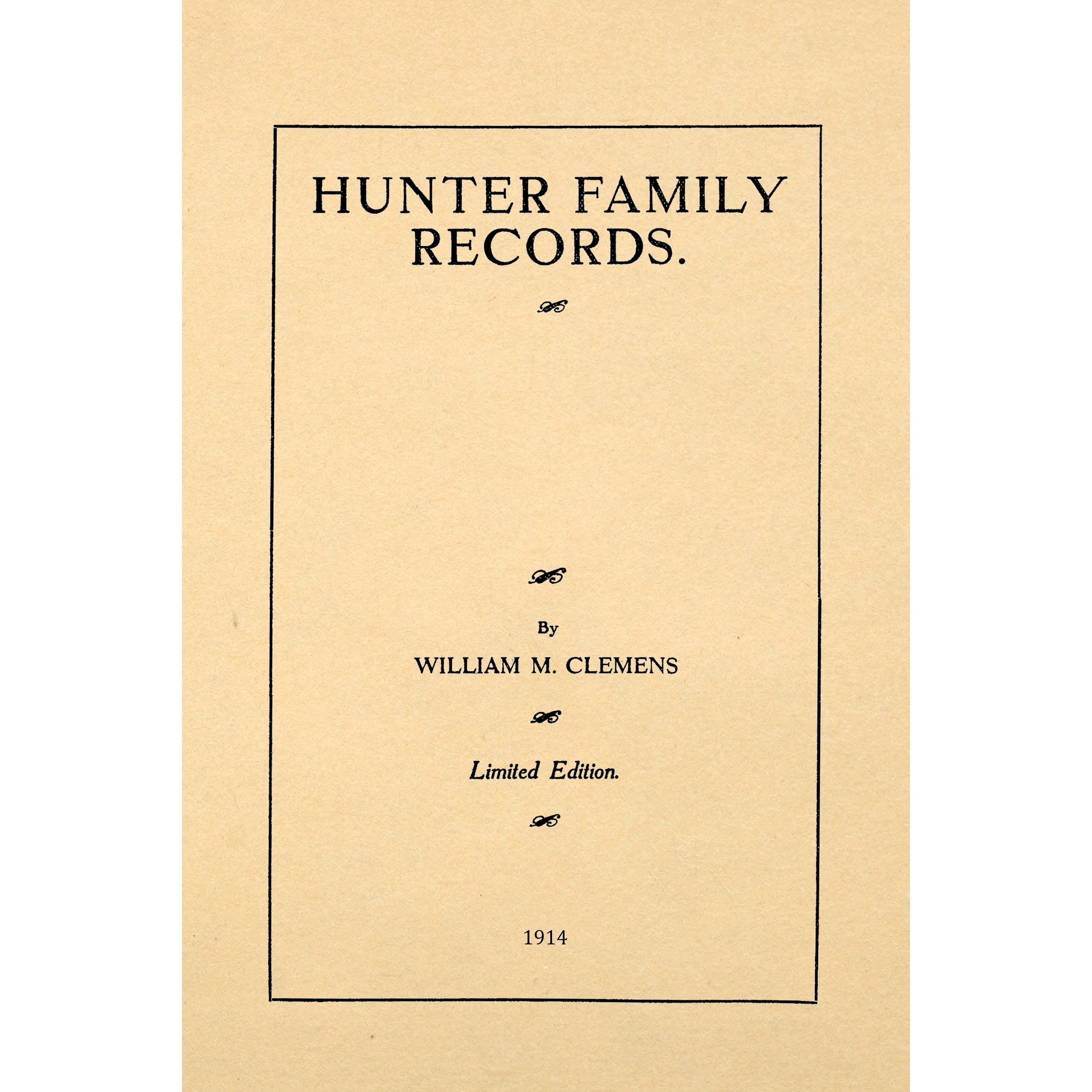 Hunter family records
