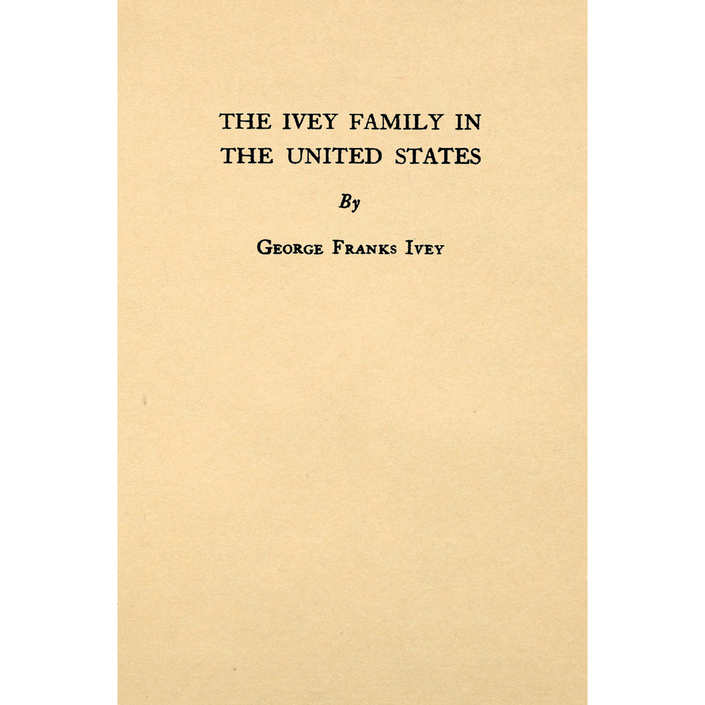 The Ivey Family in the United States