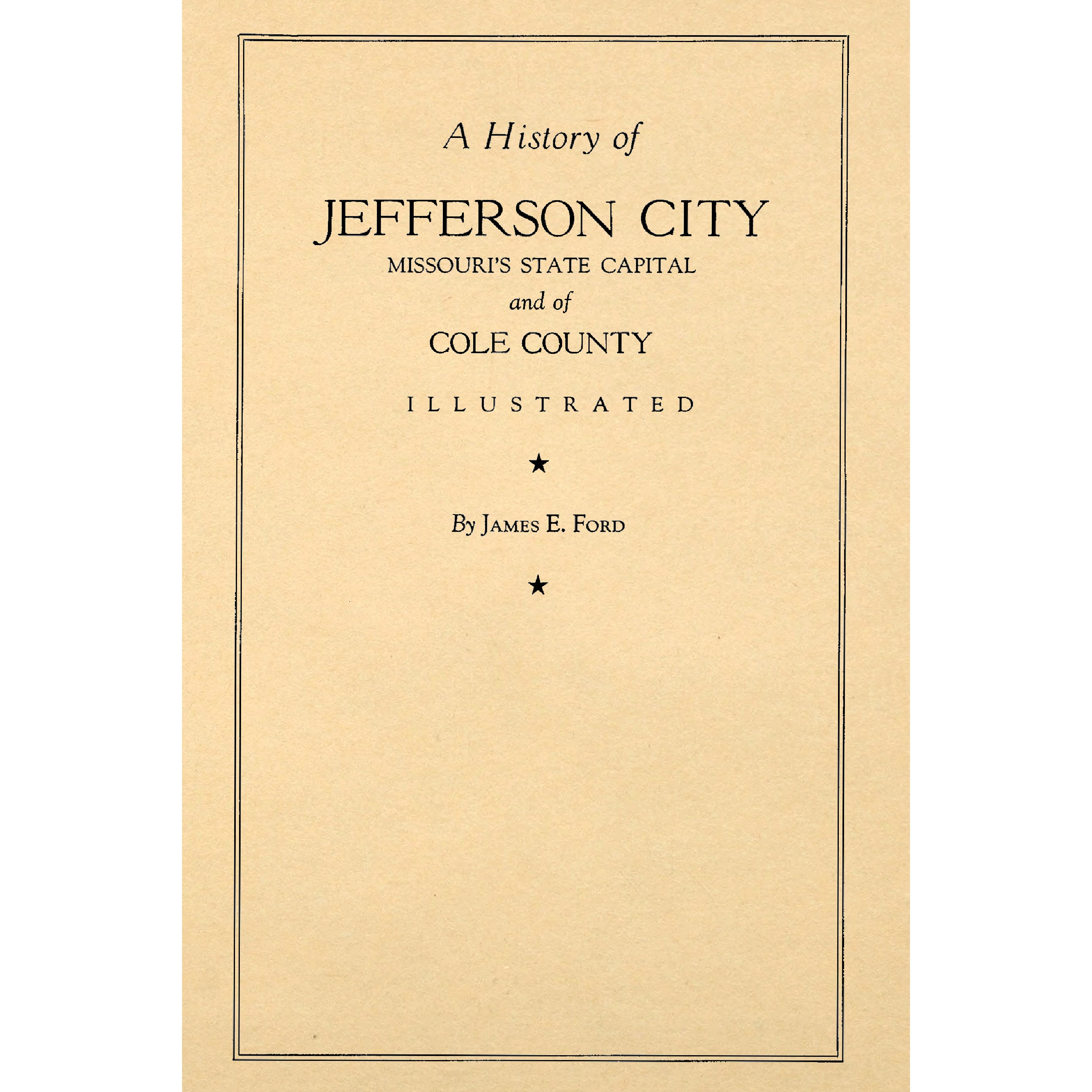 A History of Jefferson City,