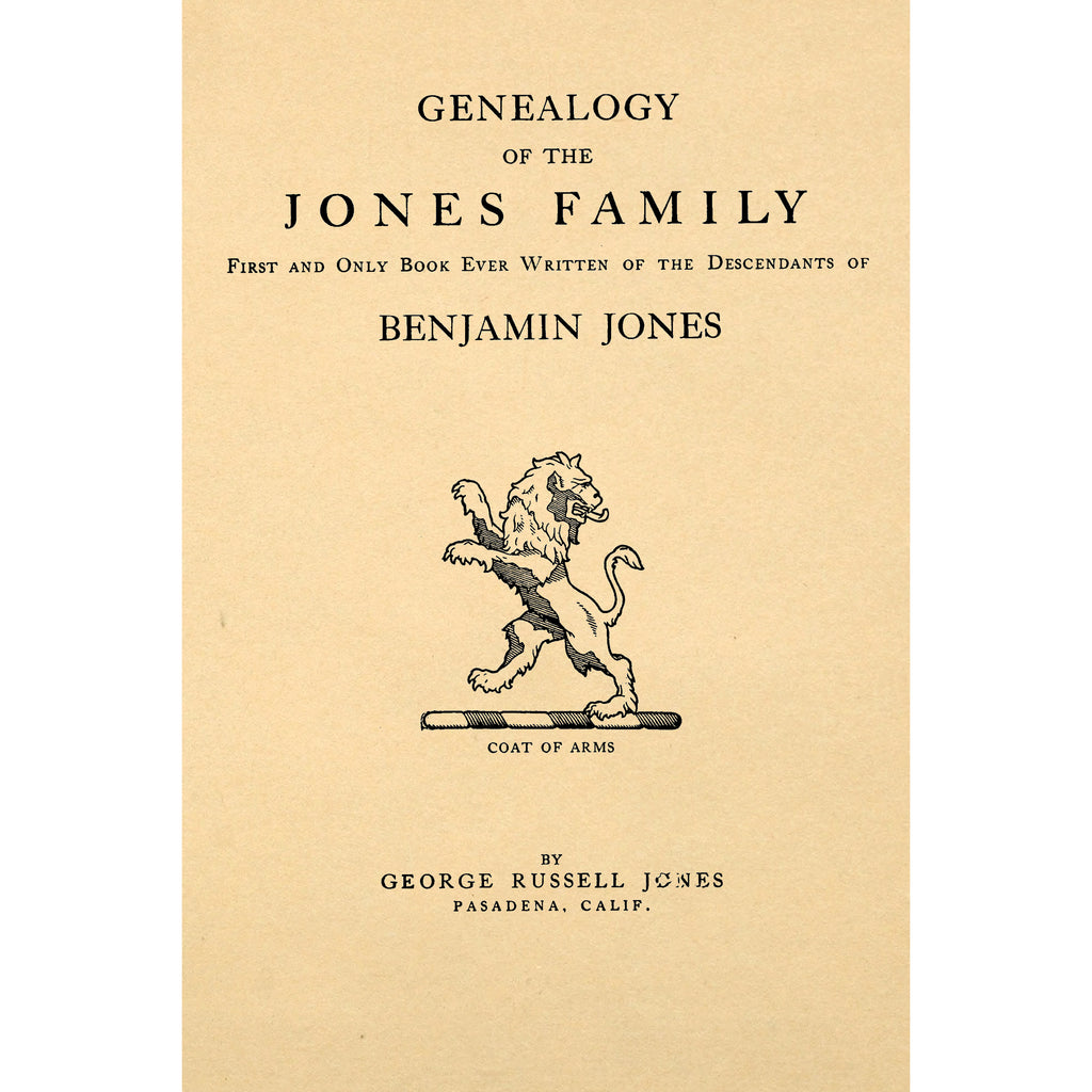 Genealogy of the Jones family