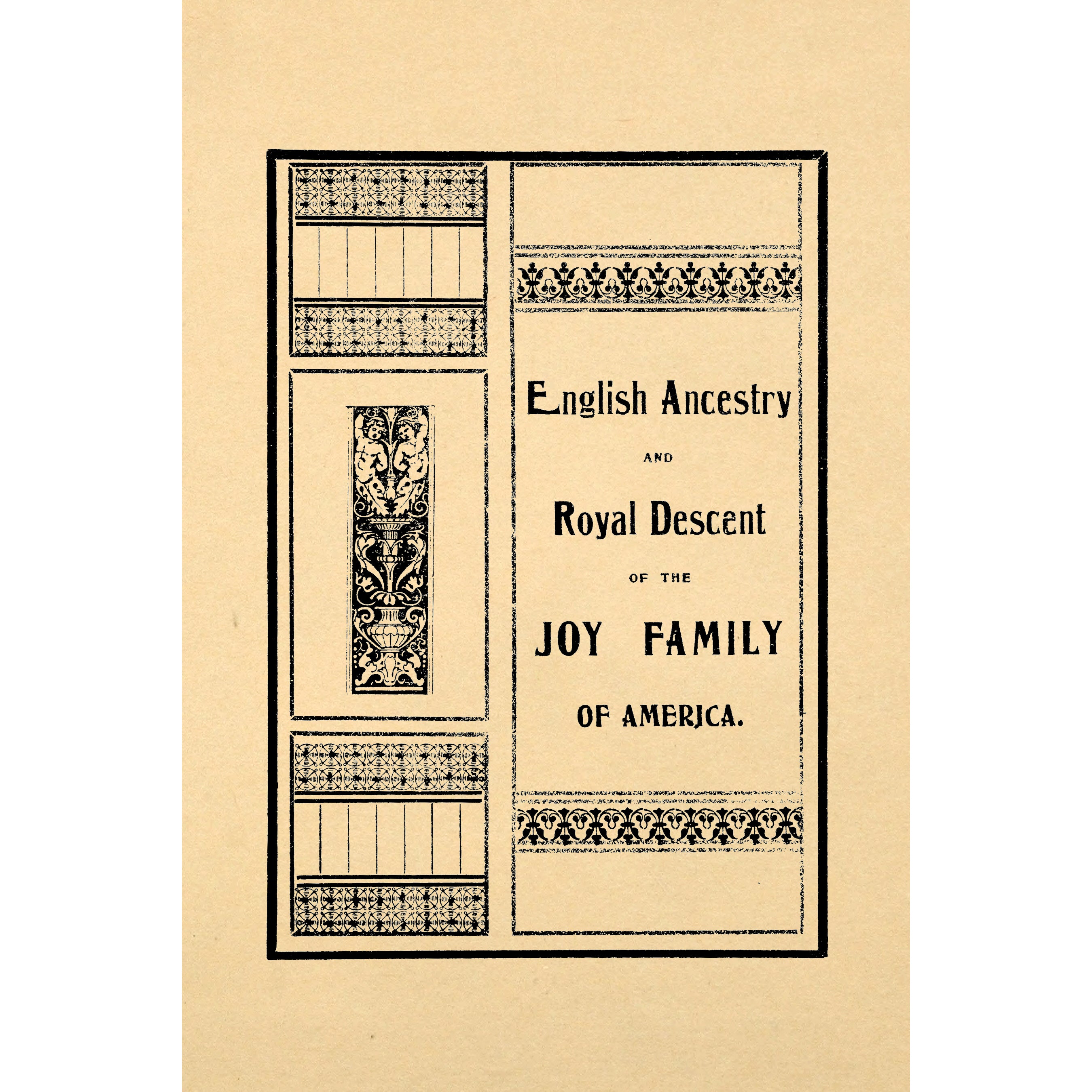 English ancestry and royal descent of the Joy family of America