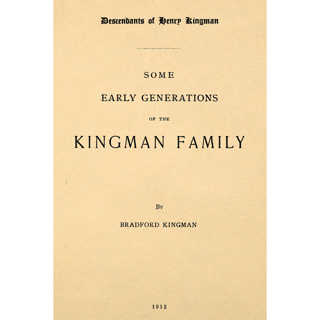 Descendants of Henry Kingman