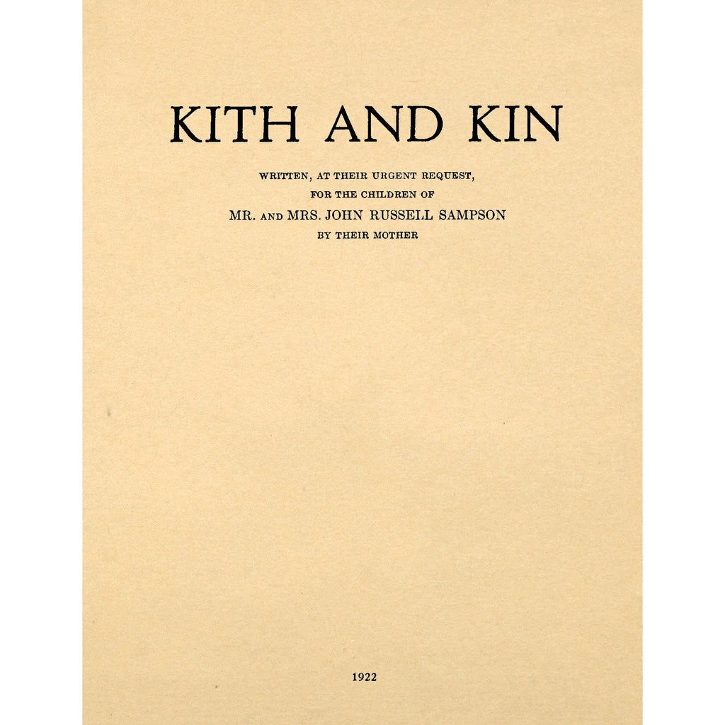 Kith and Kin;