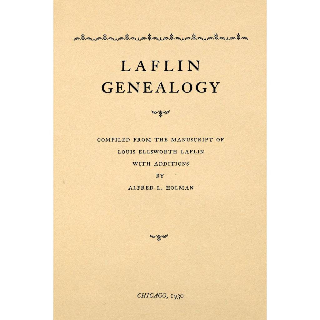Laflin Genealogy,