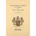 Leftwich - Turner Families of Virginia and Their Connections