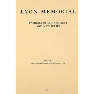 Lyon Memorial: Families of Connecticut and New Jersey
