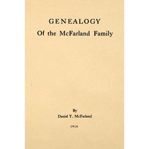 Genealogy of the McFarland family of Hancock County, Maine