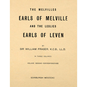 The Melvilles, Earls Of Melville And The Leslies, Earls Of Levin