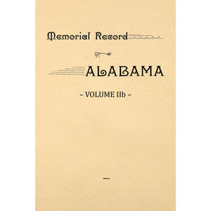 Memorial Record Of Alabama