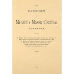 The History of Menard and Mason Counties, Illinois