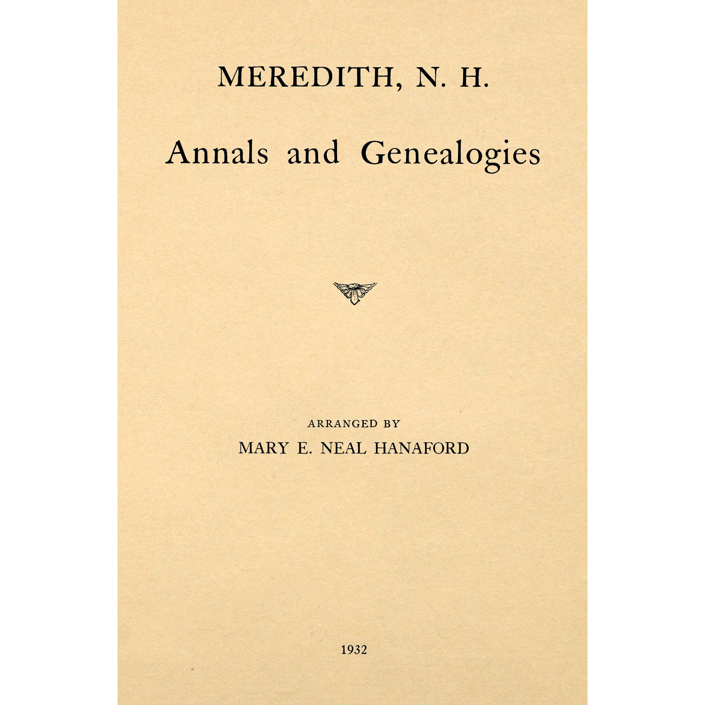 Meredith, N.H. : annals and genealogies