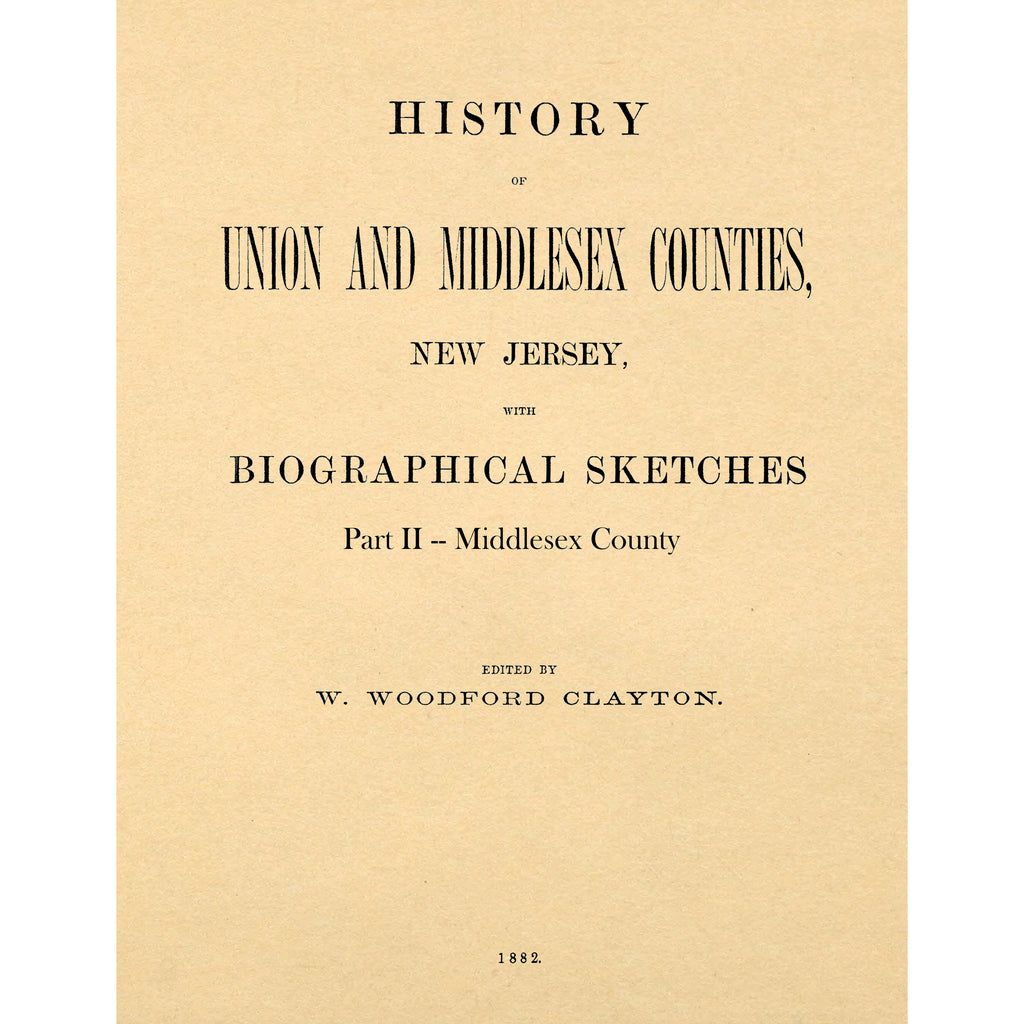 History of Middlesex County, New Jersey