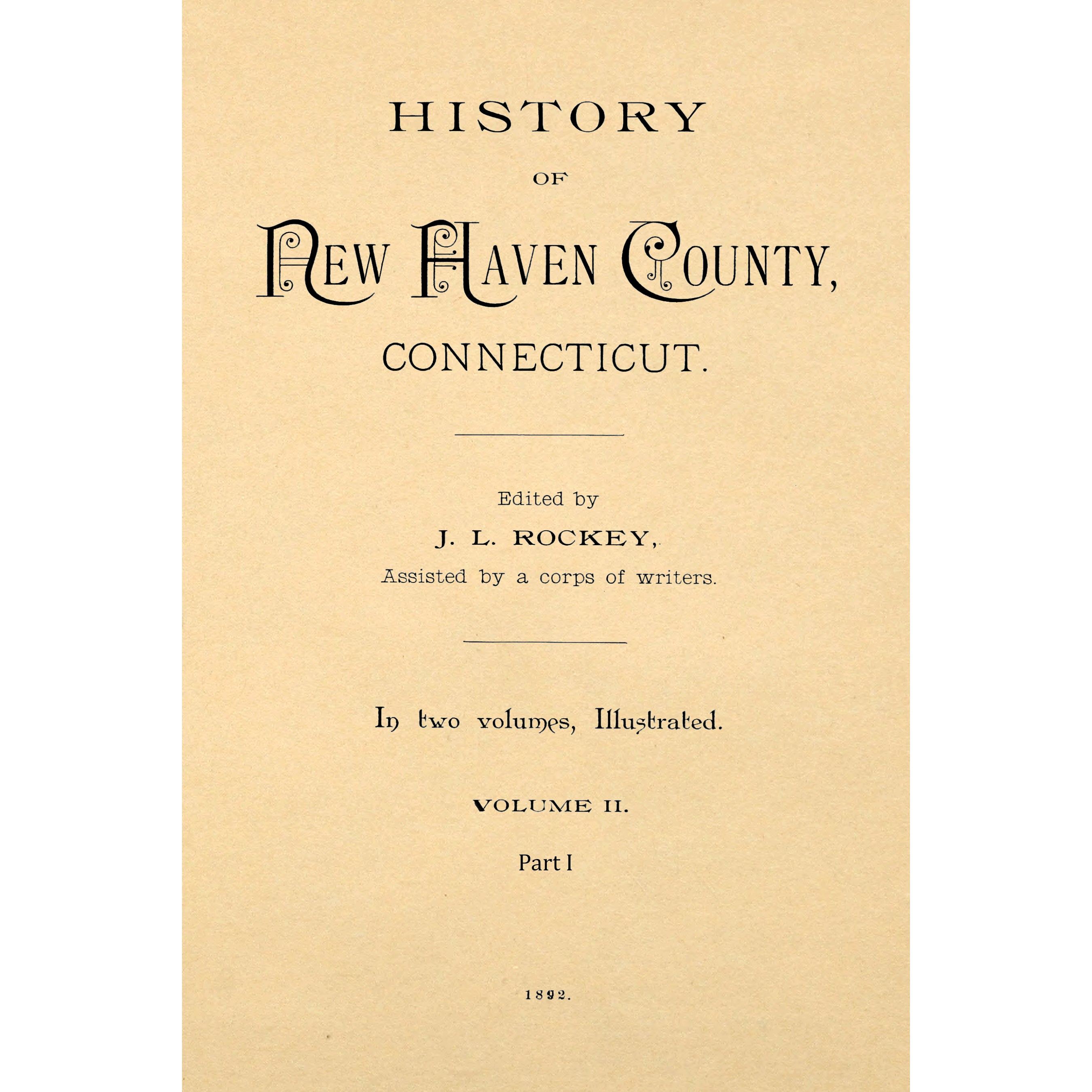History of New Haven County, Connecticut Volume 2