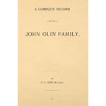 A Complete Record of The Olin Album, 1893