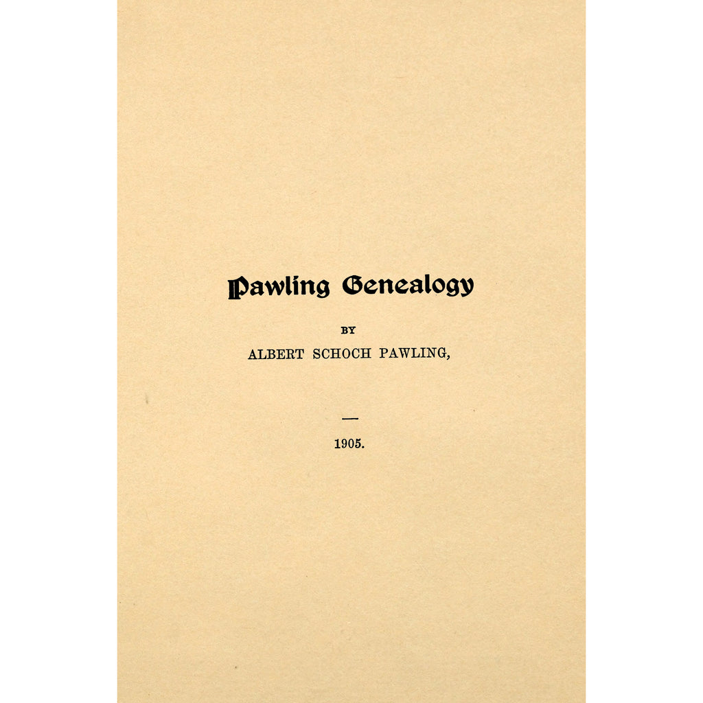 Pawling genealogy