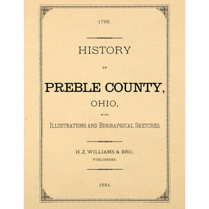 History of Preble County, Ohio,