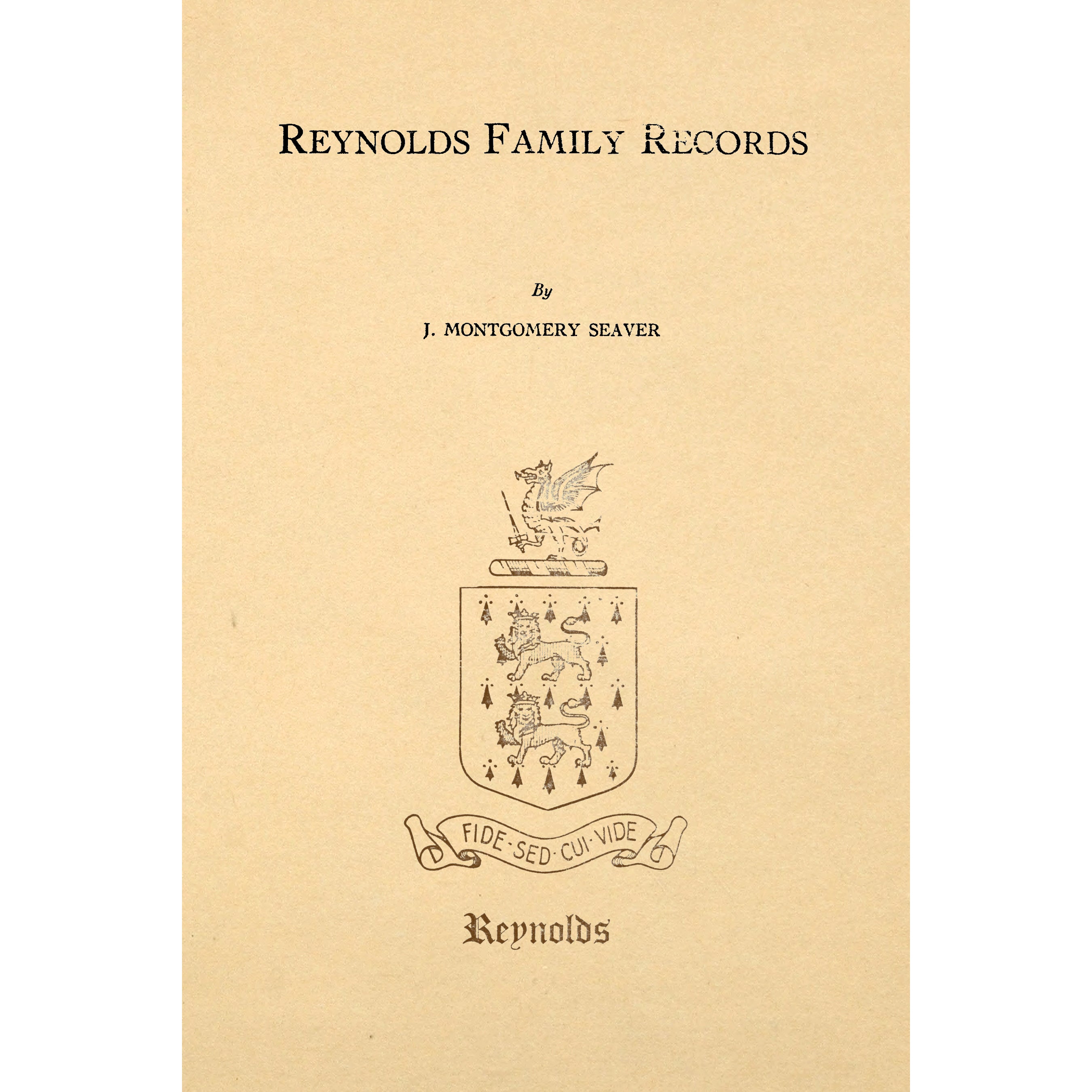 Reynolds Family Records