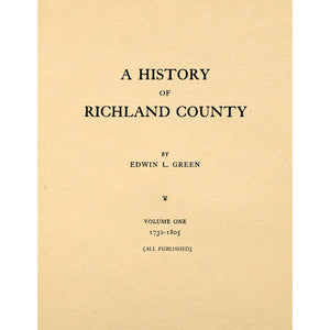 A History of Richland County [South Carolina]