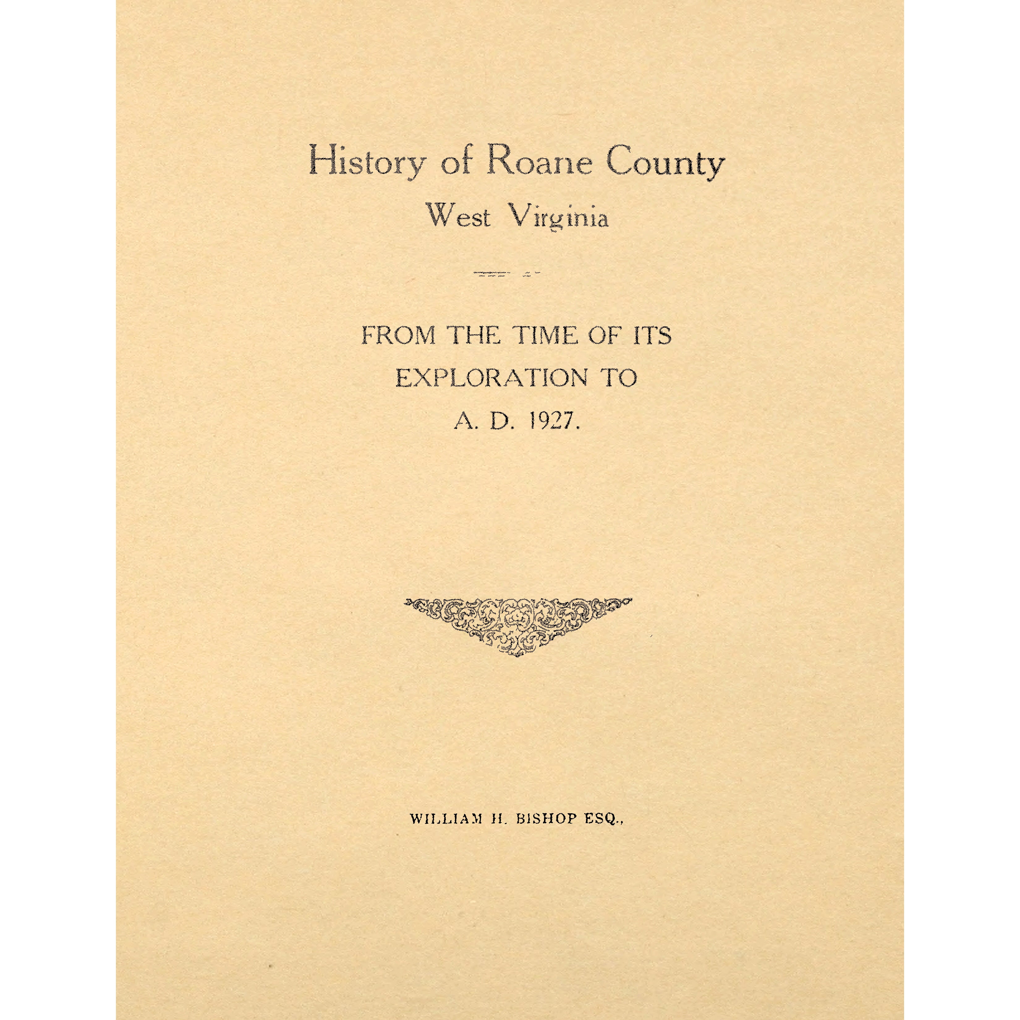 History of Roane County West Virginia
