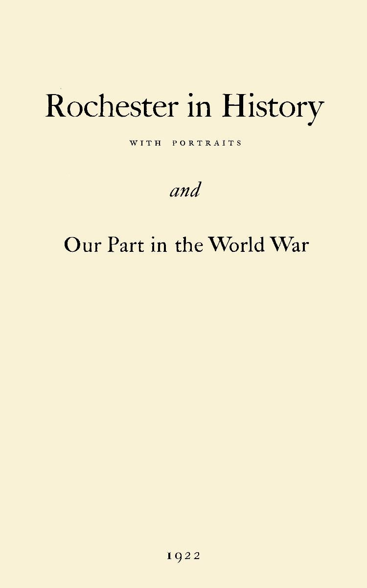 Rochester in History With Portraits