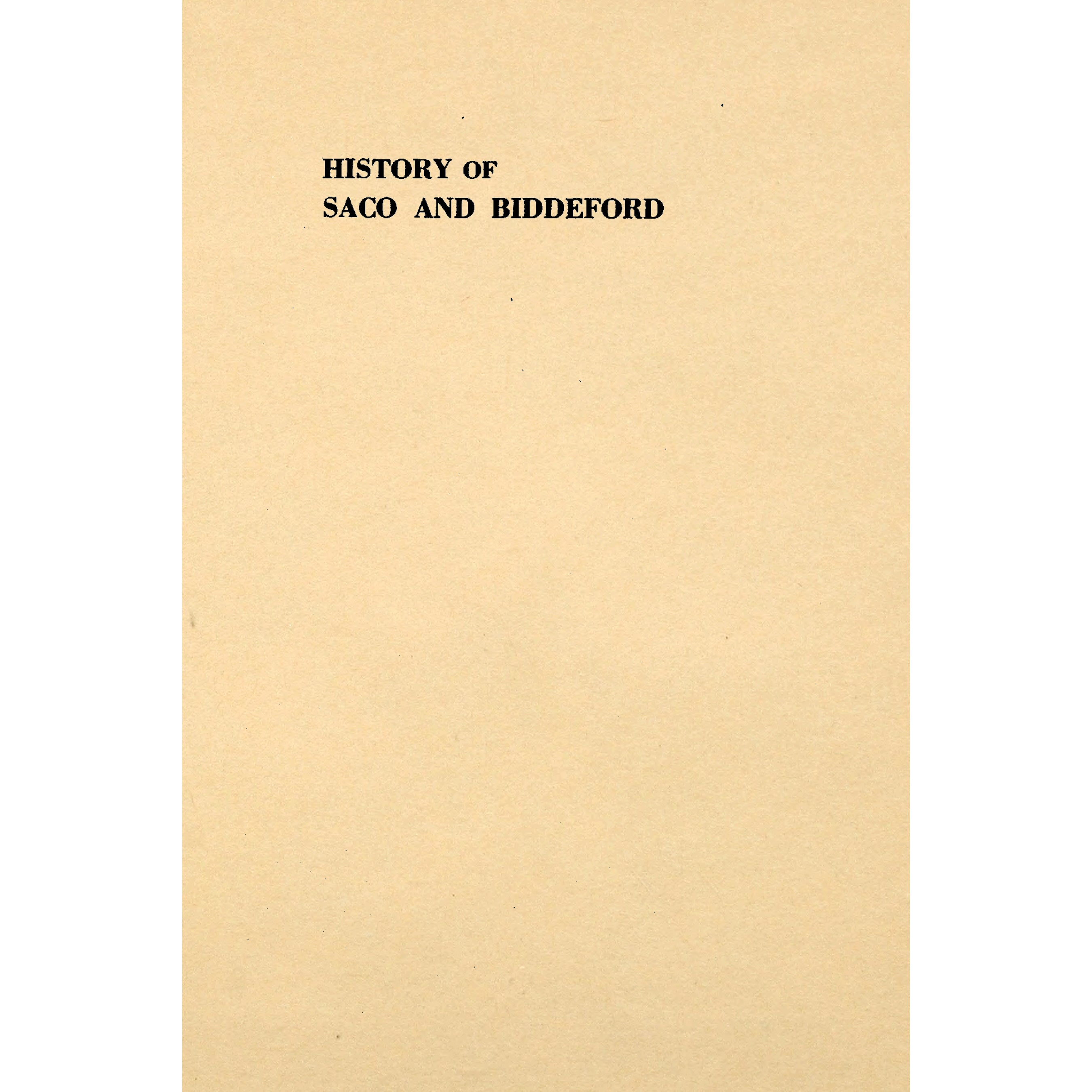 History of Saco and Biddeford,