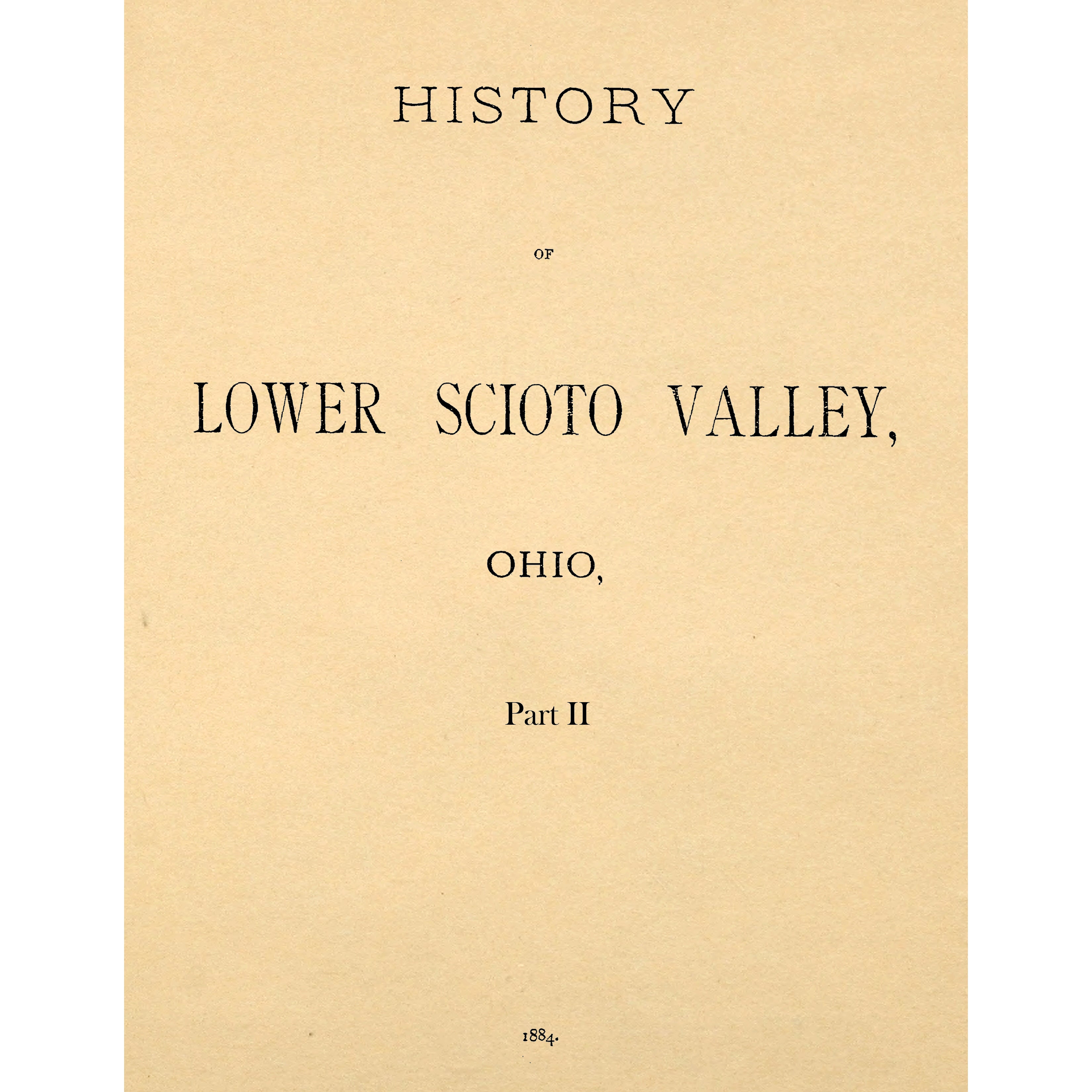 History Of Lower Scioto Valley Ohio