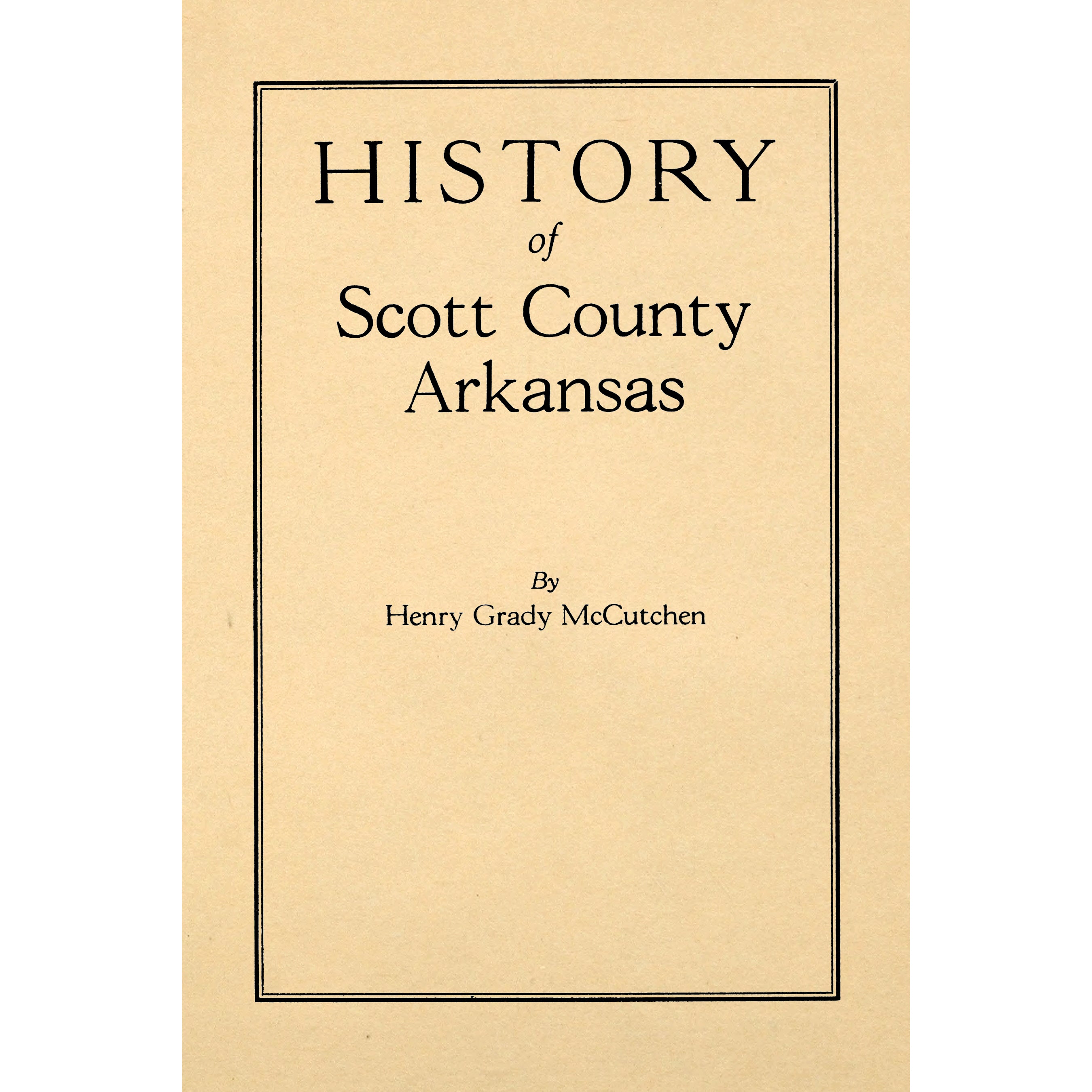 History of Scott County, Arkansas