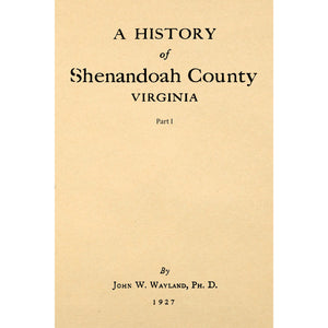 A History of Shenandoah County Virginia