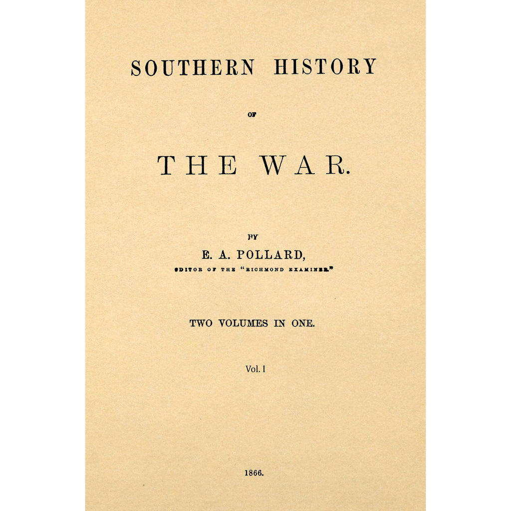 Southern history of the war