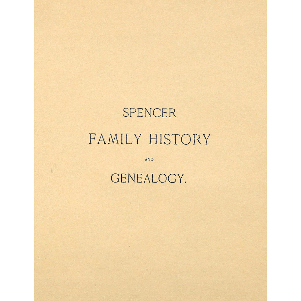 Spencer family history and genealogy